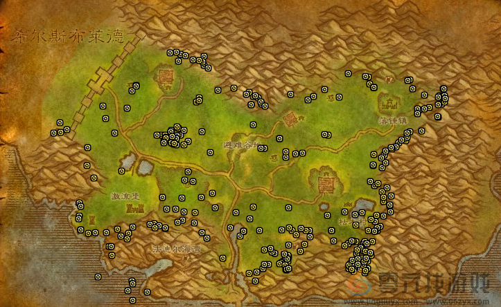 魔兽世界阿拉希高地矿点分布图(图3)